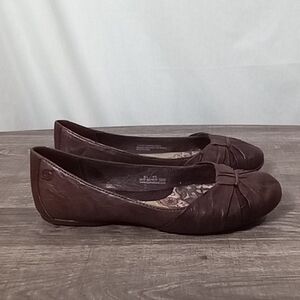 Born Brown Adele Leather Ballet Flats Size 8.5